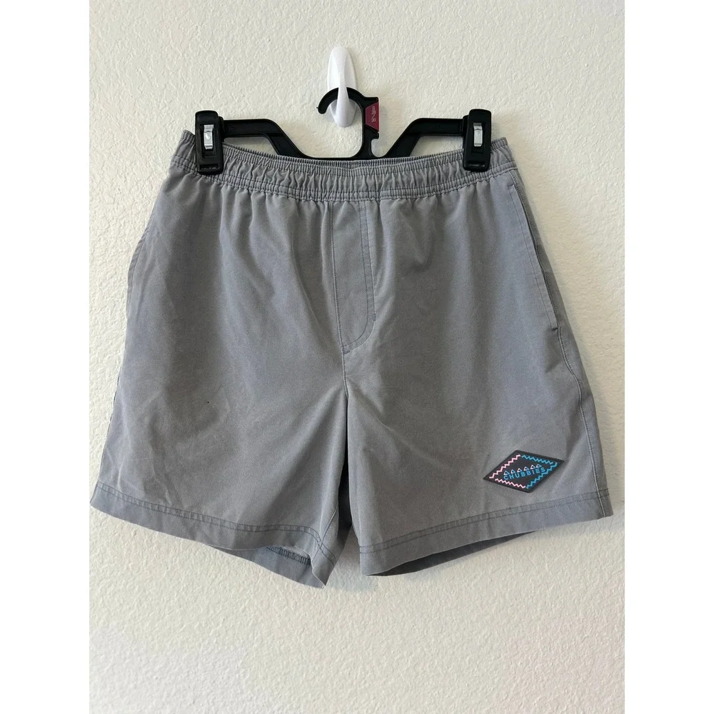 Chubbies Mens Everywear Shorts Grey 5.5 Inch Inseam Size Small Elastic‎ Waist